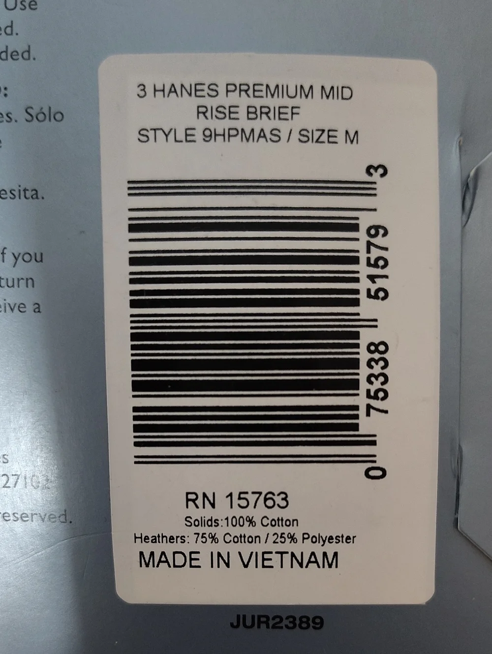 Hanes three pack